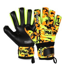 CONNECT Goalkeeper/Goalie Gloves Extreme Grip for Kids, Youth & Adult, Finger Support, Soccer Gloves for Boys, Girls & Junior Keepers Football Gloves for Training, Size 4/5/6/7 (Black, 5)