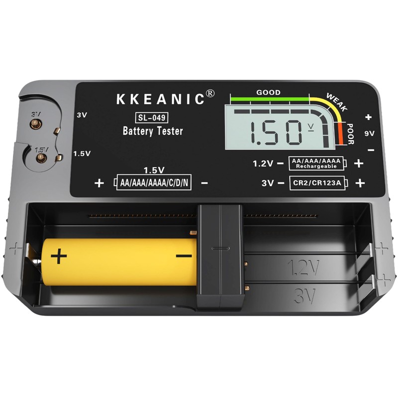 Battery Tester with Battery Organizer Storage Case,Professional Digital Battery Checker