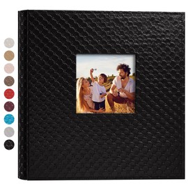 Mublalbum Leather Photo Album 4x6 1000 Photos Large Capacity Picture Book with Horizontal and Vertical Pockets for Baby Wedding Anniversary and Family (Black)
