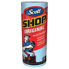 Scott Shop Towels Original (75130), Blue Shop Towels, 1 Roll/Pack, 30 Packs/Case