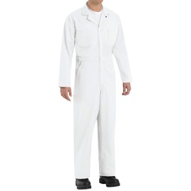 Red Kap Men's Twill Action Back Coverall, White, 40