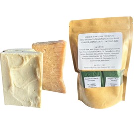 Coconut Aloe and Sea-weed Sea-moss Conditioning Shampoo Bars - 2 Soap Bars - naturally strengthen and nourish hair and body, Pool and Ocean Soap, eco-friendly shampoo conditioner soap bars