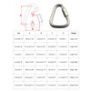 TopHomer Carabiner Buckle, 2PCS 12mm Triangle Link Chains, Stainless Steel