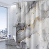 Sonbraux Marble Shower Curtains for Bathroom Grey and Gold Abstract