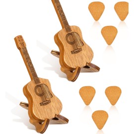 Guitar Picks, Wooden Plectrums, Acoustic Guitar Picks, Guitar Picks, Unique Guitar Picks, Mini Guitar Pick Holder, Guitar Picks with Stand and Box