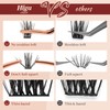 Higu clace Lash Clusters, 168pcs Individual False Eyelashes, Mix10-16mm C