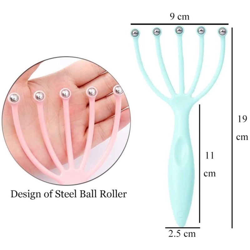 Angzhili Head Massager,Protable Hand Held SPA Scalp Massager for Stress