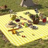 CHENGZI Thickened picnic mat outdoor lawn camping portable (Yellow)