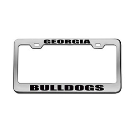 Georgia Bulldogs Chrome License Plate Frame Tag Black