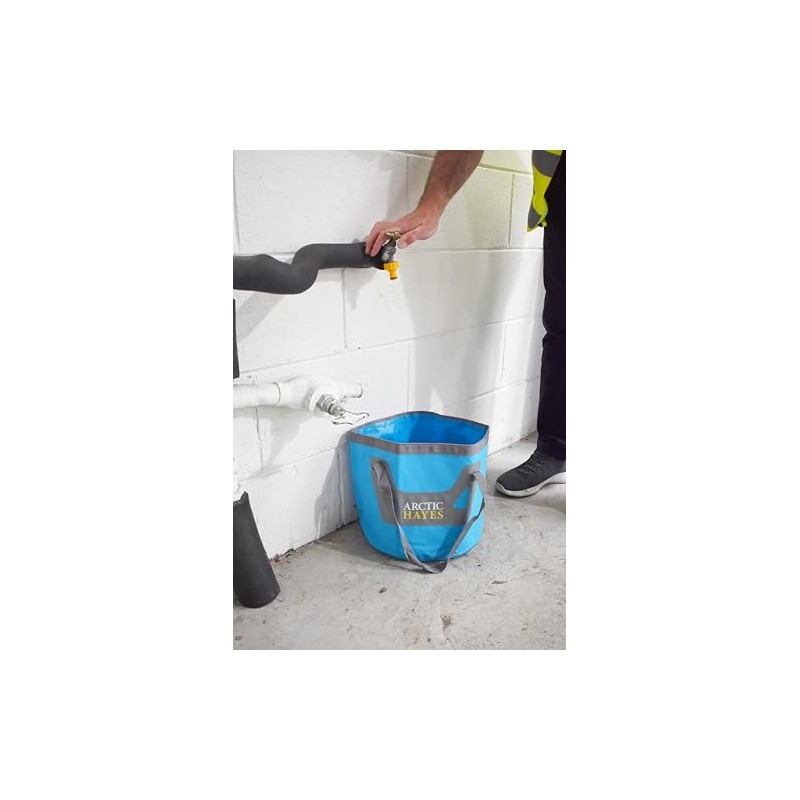 Arctic Hayes 20 litre Folding Water Bucket for Plumbing, Drainage,