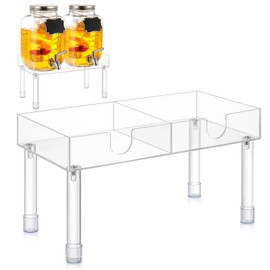 Tiangrid Acrylic Drink Dispenser Stand for Two 6.69'' Diameter of 1 Gallon Water Jar Beverage Dispenser Stand for Parties and Events, Plant, Cake Pedestal, Bottle Not Included