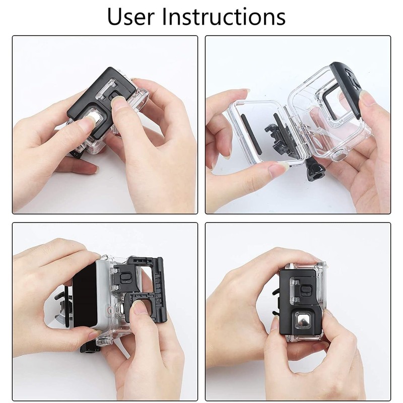 35M Waterproof Case for GoPro Hero 7 White/Silver