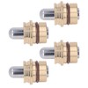 4PCS Joystick Handle Button Head Rubber Sealing Metal Push Rod