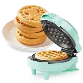 4" Mini Waffle Maker, 6 in 1 Waffle Iron, Waffle Maker with 6PC Removable Plates, Pancake Maker for Kids Mini Pancake Maker for Families non-stick chaffle maker easy to clean pizzelle iron