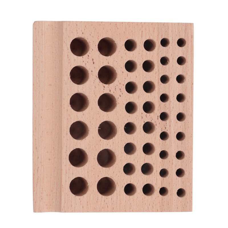 Leather Tool Holder 46 Holes Beech Wood Professional Leather Tool
