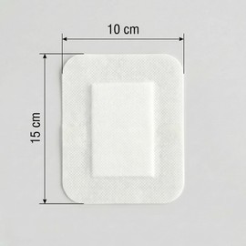 KMINA Sterile Wound Dressing, Highly Absorbent and Skin-Friendly for Surgical Wounds (10 x 15 cm, 50u)
