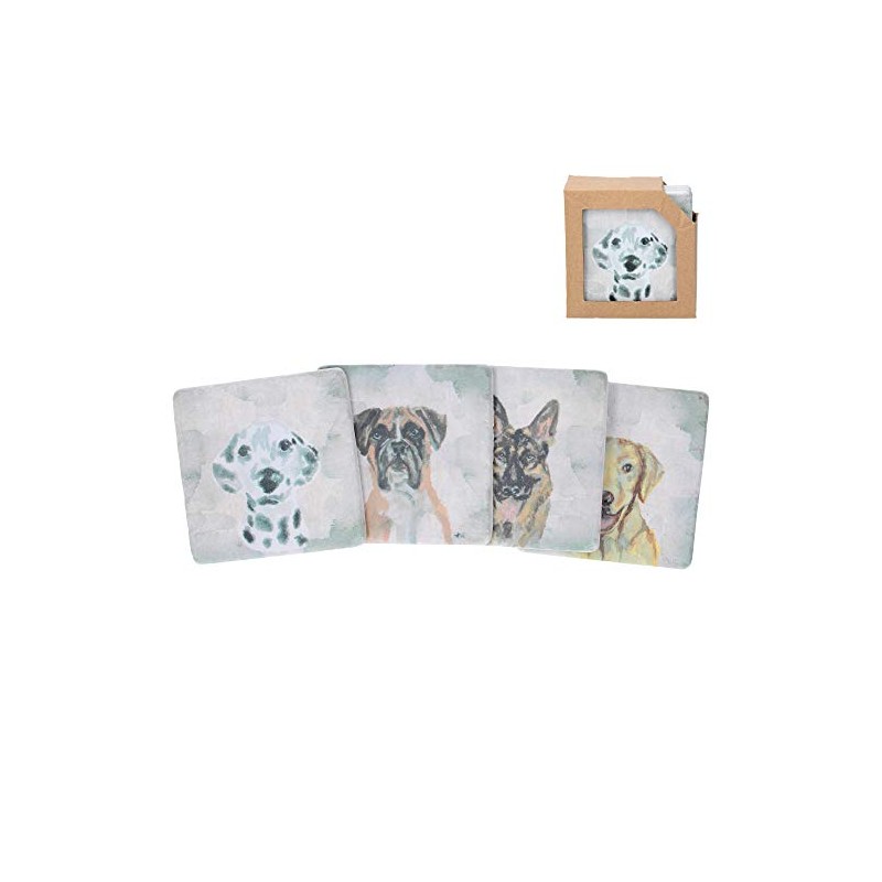 Pack of 4 Resin Coasters with Cork Base - Watercolour