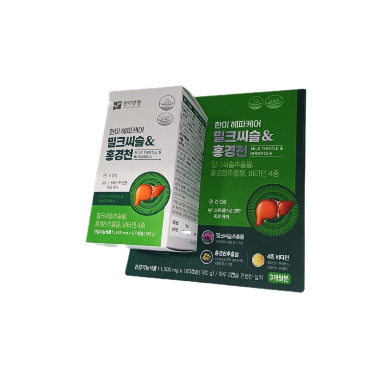 Hanmi Hepa Care Milk Thistle Rhodiola 1000mg 180 capsules /