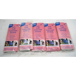 Pellon Lot of 5 - Pellon - 911FF - Fusible Featherweight Interfacing - 20 in x 1yd NEW!