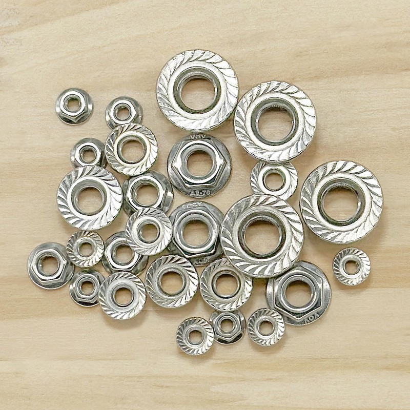 75 PCS M3 - M8 304 Stainless Steel Hex Flange