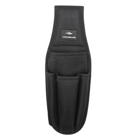 Small Tool Pouches with Belt Clip,Electrician Tool Bag,Tool Pouch for Belt,Tool Organizer Holster with 4 Pockets (Black)