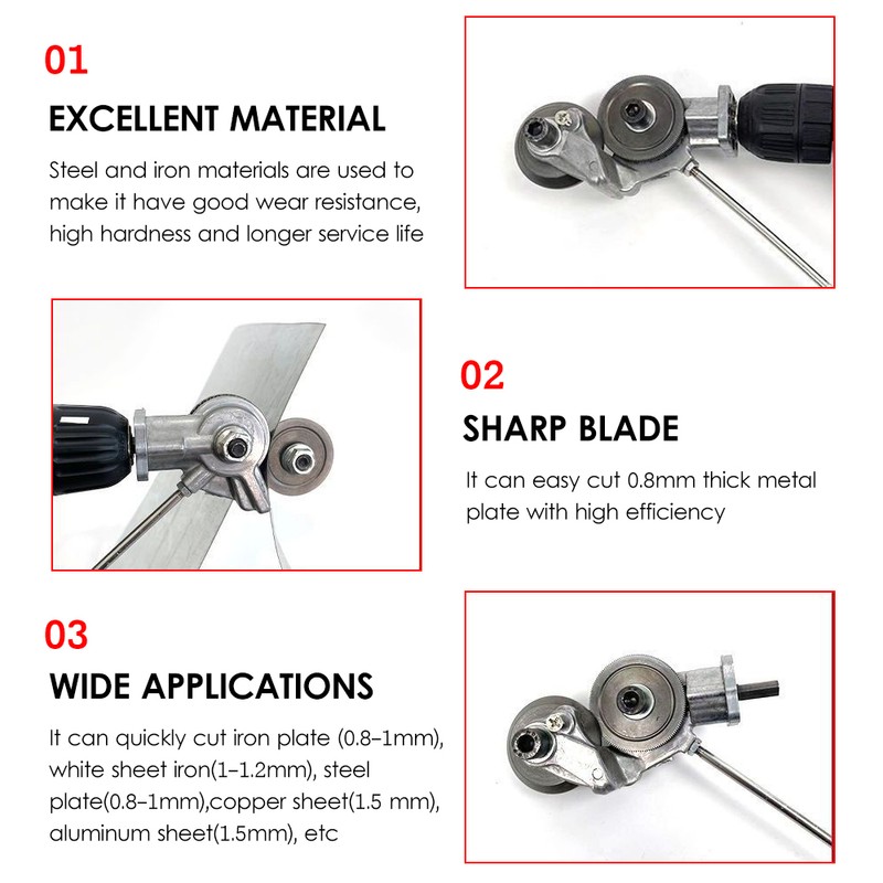 Electric Drill Plate Cutter Drill Attachment Tin Snips Multi-purpose Cutting