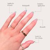 Uñas postizas - Winter Storm | Uñas cortas semitransparentes con