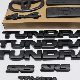Unbranded 2007-2013 Blackout Emblem Overlay Kit Set For Tundra SR5 V8 4X4 Nameplate Cover