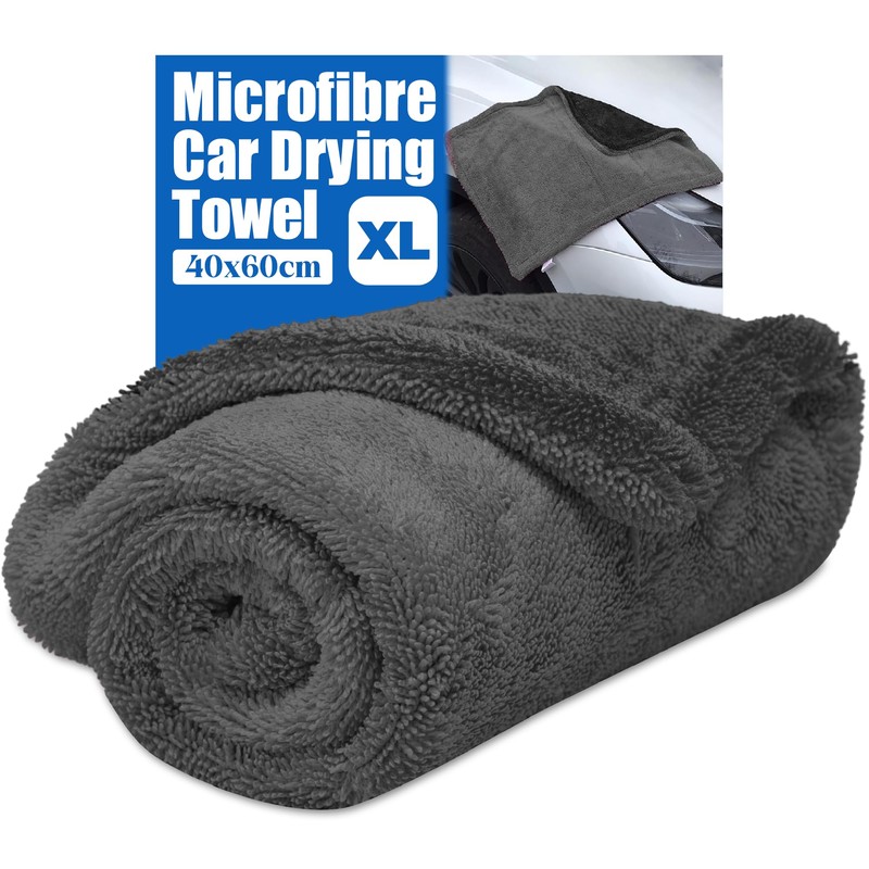 Towelogy Car Drying Towel Extra Large Dual-Sided Microfibre with Twisted