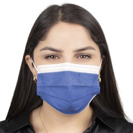 LYTIO 4 Ply Face Mask ASTM Level 3 Disposable Unisex Breathable Soft and Skin-Friendly Made in the USA (50 Pieces, Adult, Denim Blue)