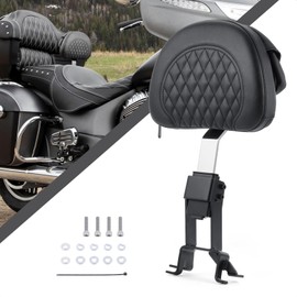 Adjustable Driver Backrest Rider Backrest Plug-In Backrest Compatible With Indian Chief Classic, Chieftain, Roadmaster, Chief Vintage, Chief Dark Horse, Springfield 2014-2024
