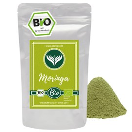 Azafran Organic Moringa Powder without Additives / 100% Moringa Oleifera Ground / Moringa Powder from the Leaves of Indian Miracle Tree 250 g