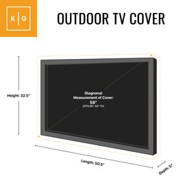 KHOMO GEAR Outdoor TV Cover Brown Universal Weatherproof Protector for 50-52 Inch TV - Fits Most Mounts & Brackets