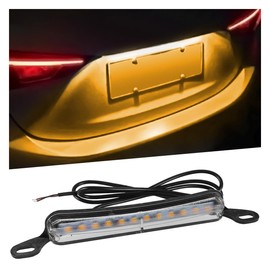 ZIMISI Car LED License Plate Light, 12V DC High Bright Auto License Plate Tag Lamp, Universal Waterproof Running/Reverse/Tail Lights Replacement for ATV, Trailer, UTV, Truck, Boat (Orange)