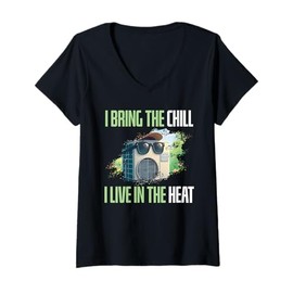 Womens HVAC I Bring The Chill | Ideal for Residential HVAC Techs V-Neck T-Shirt