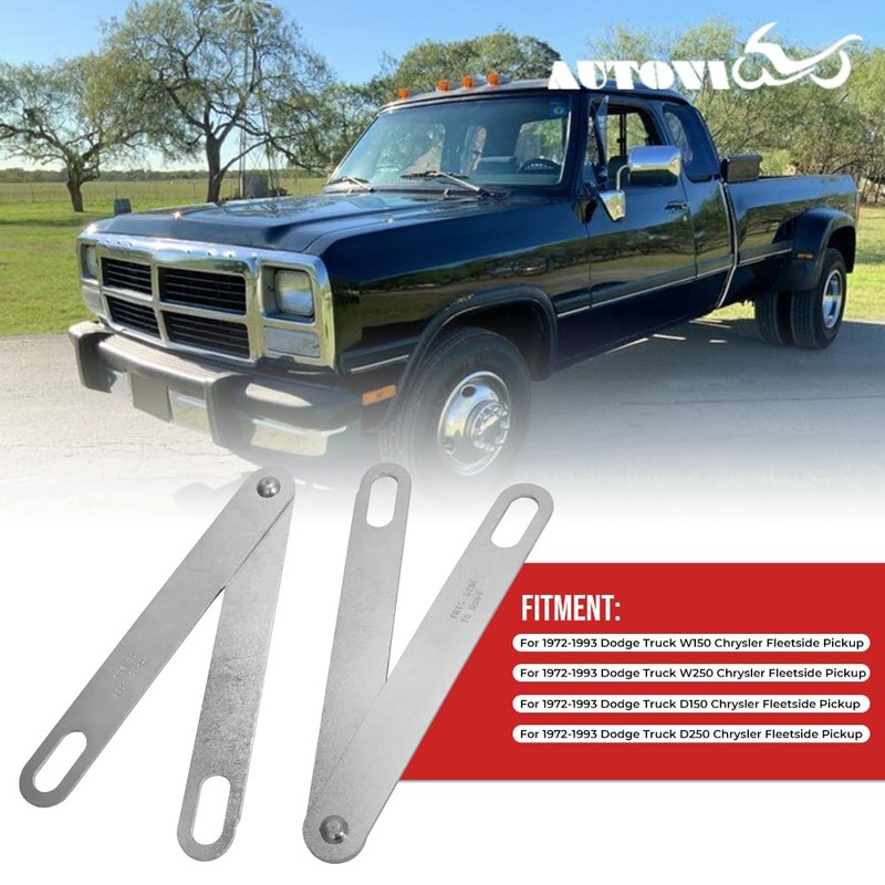 AUTOVIC Truck Tailgate Strap Hinges for 1972-1993 Dodge Ram W150