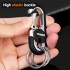 Pack of 2 Keyring Carabiner, Car Key Ring with 4
