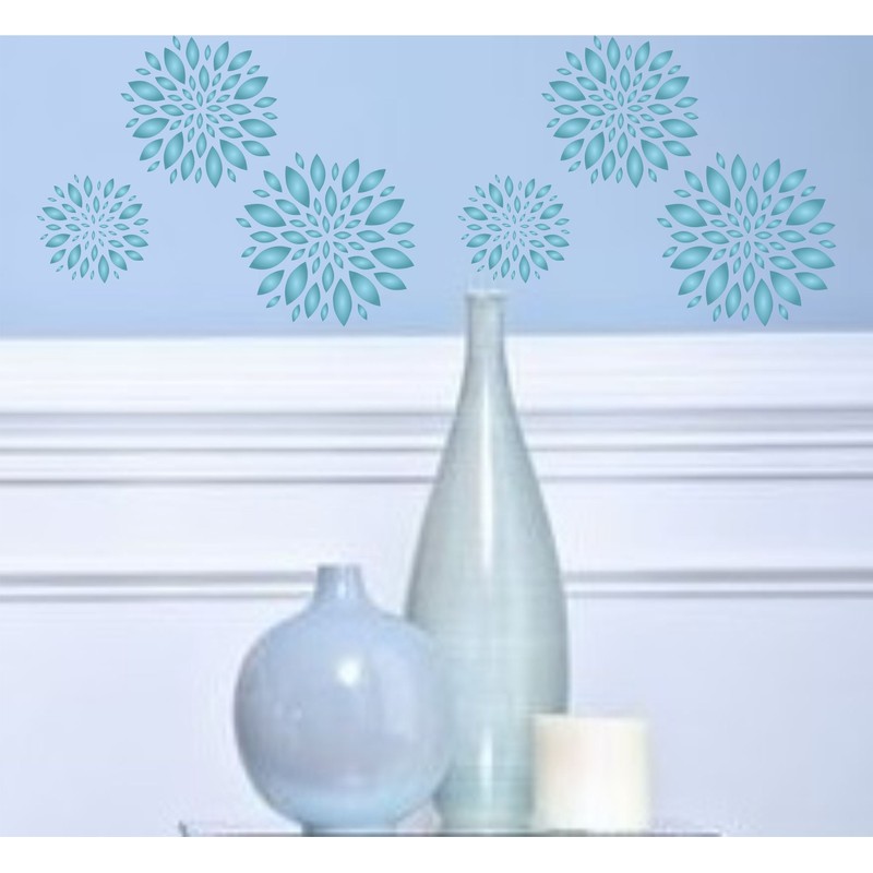 Flower Pattern Stencil - 20 x 26.5cm (M) - Reusable