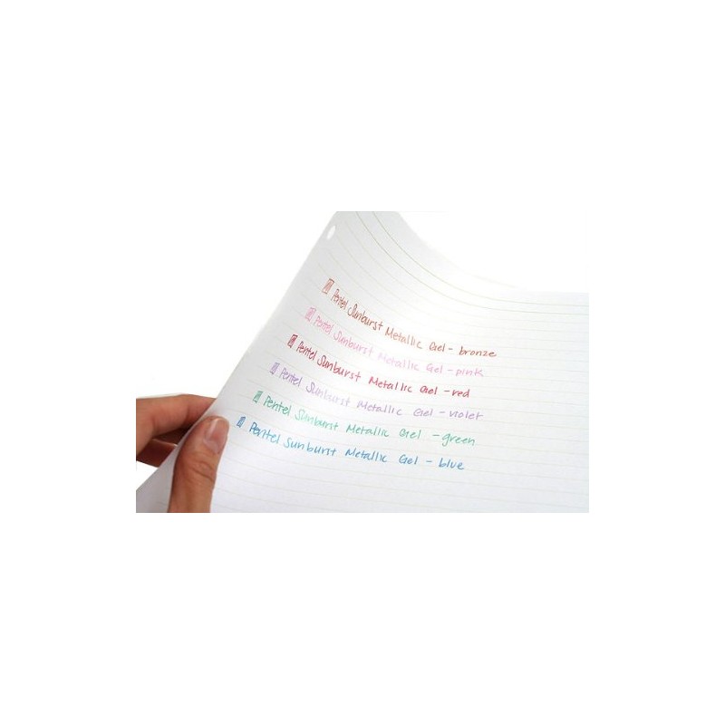 Pentel Sunburst Metallic Gel Roller Pen, Medium, Violet (K908-MV)