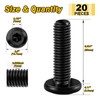 Mywish M6 x 25mm 20Pcs Countersunk Socket Cap Allen Bolts,