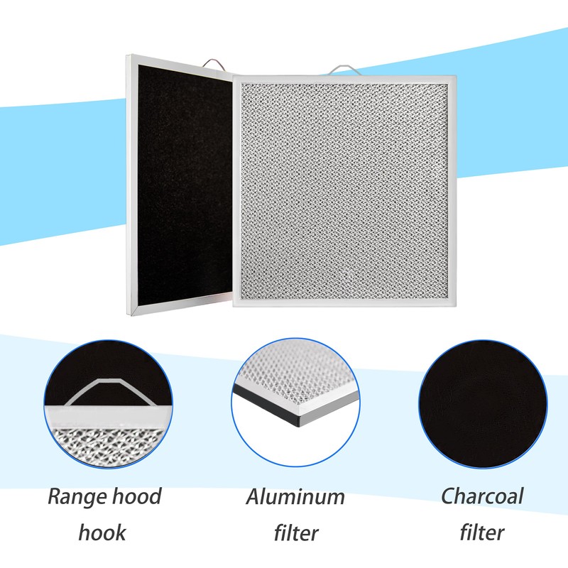 99010317 Charcoal Filter, For Broan Range Hood（11.81X 11.33X 0.4 in）-