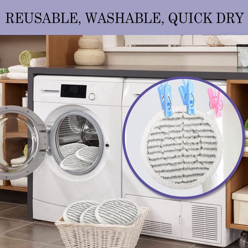 4 Pack Replacement Mop Pads Microfiber Steam Mop Replacement Pads