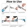 Square Hole Drill Bit Adapter with 3Pcs Drills, Aluminium Alloy