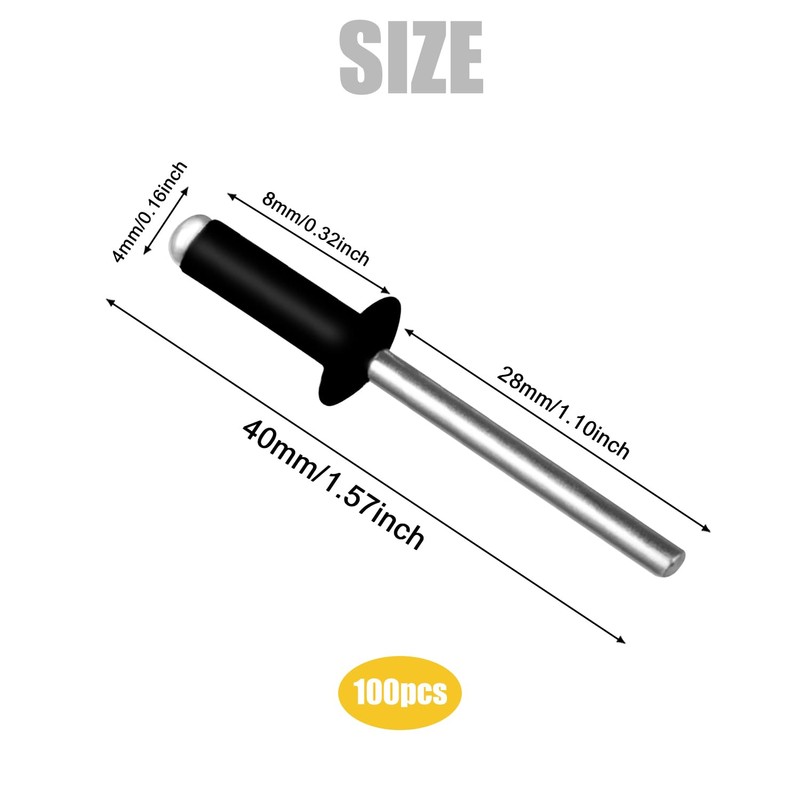 Blind Rivets Aluminium Rivets Pop Rivets Set 4 mm x