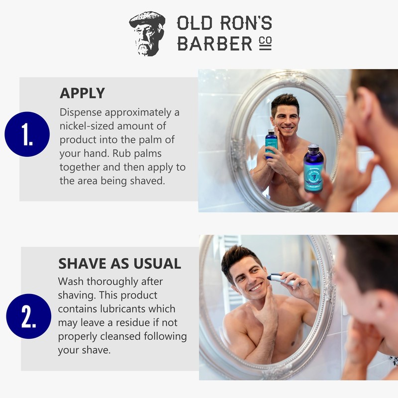 Old Ron's Barber Co. Electric Pre-Shave Splash, Unscented, 4 oz