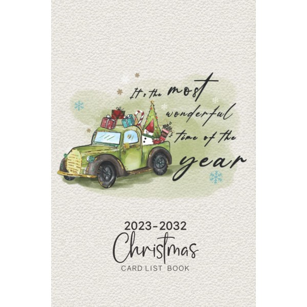 Christmas Card List Book 2023-2032