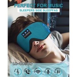 LC-dolida Bluetooth Sleep Mask with Headphones 3 in 1 Eye Mask for Travel and Insomnia