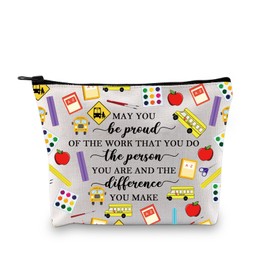 BDPWSS Bus Driver Gifts For Women Bus Driver Thank You Gift May You Be Proud Of The Work You Do Makeup Bag For Driver (Be bus driver proud bag)