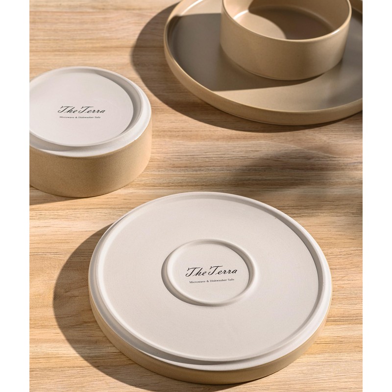 TheTerra Ceramic Dinnerware Sets for 6, 18 Pieces Handmade Reactive
