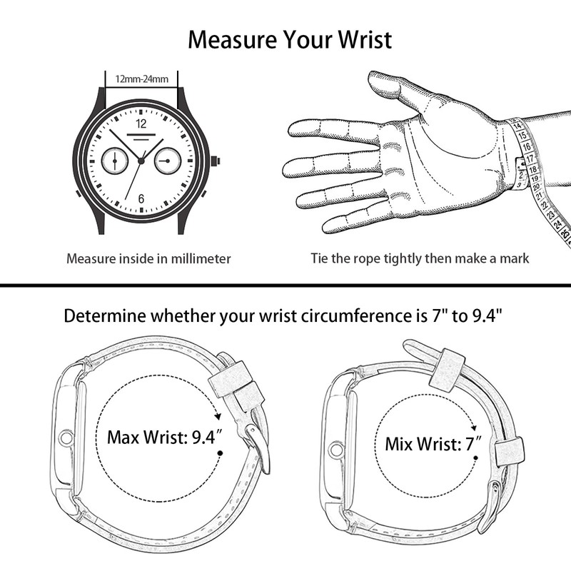 TStrap Extra Long Watch Band - XL XXL Leather Watch